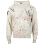 Beige St Michael Hoodie x Dr Woo Graffiti