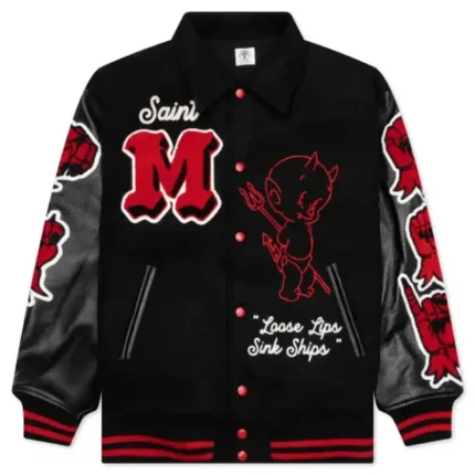 Meta Description (155–160 characters) Shop the Devil Varsity Saint Michaels Jacket, crafted with premium materials, bold varsity styling, and exceptional comfort for a standout streetwear look. Short Description The Devil Varsity Saint Michaels Jacket combines classic varsity aesthetics with modern streetwear appeal. Made from premium-quality materials, it features eye-catching graphics, a comfortable fit, and durable construction, making it the perfect jacket for everyday wear and bold fashion statements. Long Description The Devil Varsity Saint Michaels Jacket is a premium outerwear piece designed for those who appreciate bold streetwear and timeless varsity fashion. Featuring a classic varsity silhouette with striking Devil and Saint Michaels-inspired artwork, this jacket delivers a unique look that effortlessly stands out. Crafted from high-quality materials, the jacket offers superior comfort, durability, and warmth, making it ideal for year-round wear. The rib-knit collar, cuffs, and hem provide a secure, comfortable fit, while the soft inner lining ensures lasting comfort throughout the day. Its versatile design pairs perfectly with jeans, cargo pants, joggers, or sneakers, making it an essential addition to any streetwear collection. Designed with attention to detail, the jacket includes premium stitching, functional side pockets, and a secure front button closure. Whether you're heading to a casual outing, a night with friends, or simply upgrading your wardrobe, the Devil Varsity Saint Michaels Jacket offers the perfect combination of fashion and functionality. Key Features Premium-quality fabric for long-lasting durability Classic varsity jacket design with modern streetwear appeal Devil and Saint Michaels-inspired graphic detailing Soft inner lining for all-day comfort Rib-knit collar, cuffs, and hem for a secure fit Front button closure for a timeless varsity look Functional side pockets for everyday convenience Ideal for casual wear, layering, and streetwear styling Comfortable fit suitable for daily use Make a bold statement with the Devil Varsity Saint Michaels Jacket, a perfect blend of premium craftsmanship, iconic varsity style, and contemporary streetwear fashion. Whether you're expanding your collection or looking for a standout everyday jacket, this piece delivers exceptional style, comfort, and versatility.